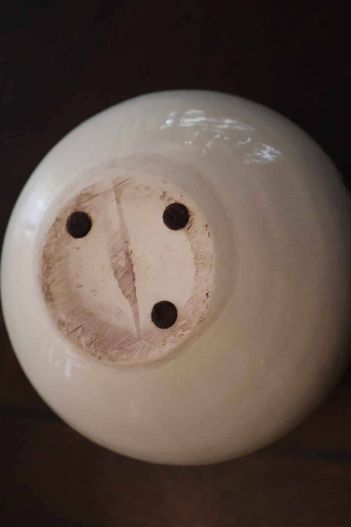 Vintage Crackle-Glazed Butterfly Vase – 7" Tall