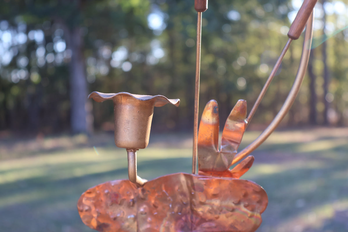 Copper & Metal Flying Geese Wall Candle Holder