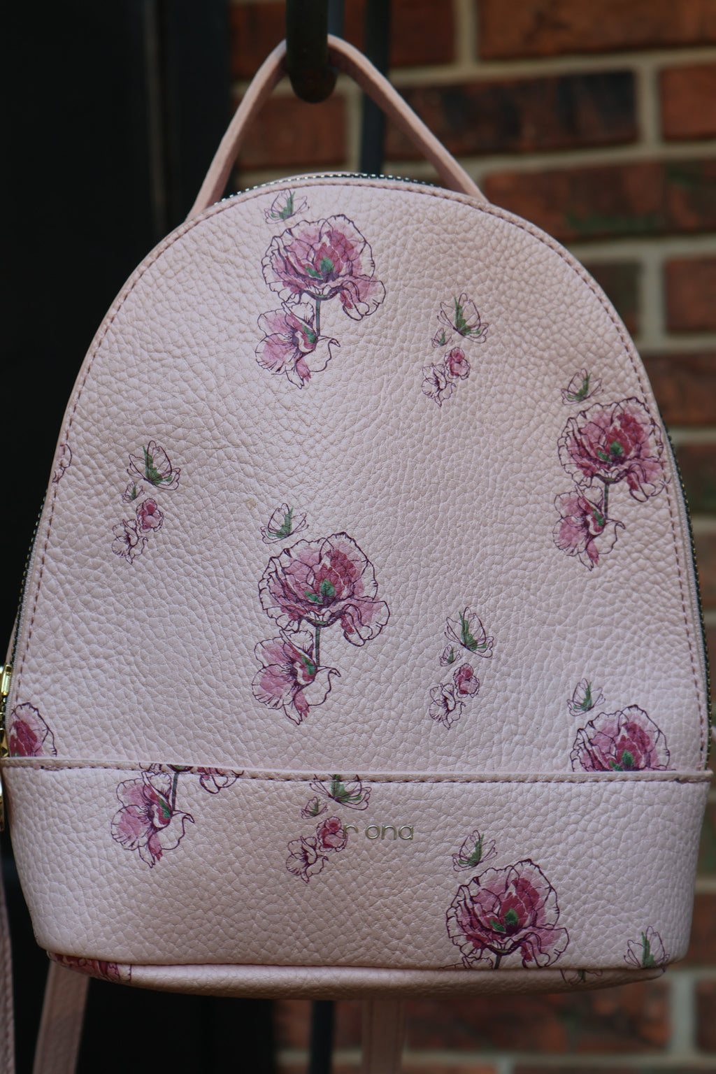 Mini Pink Floral Backpack Purse