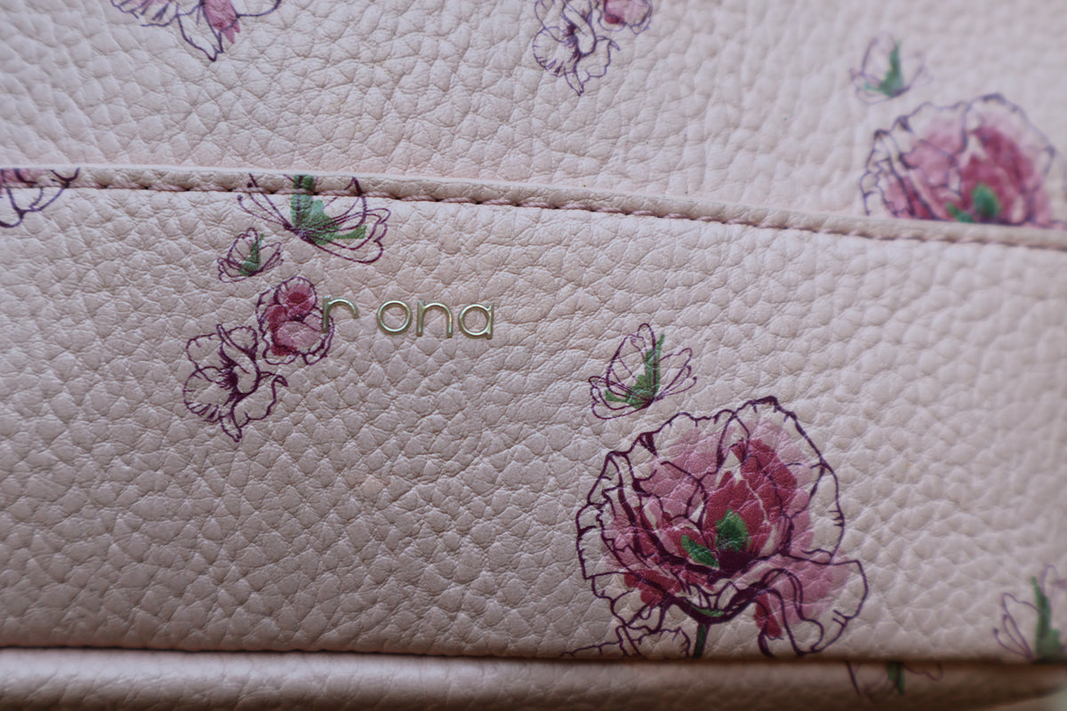 Mini Pink Floral Backpack Purse