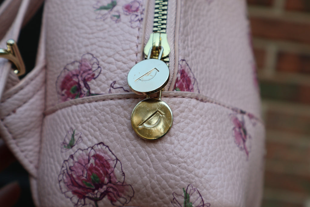 Mini Pink Floral Backpack Purse