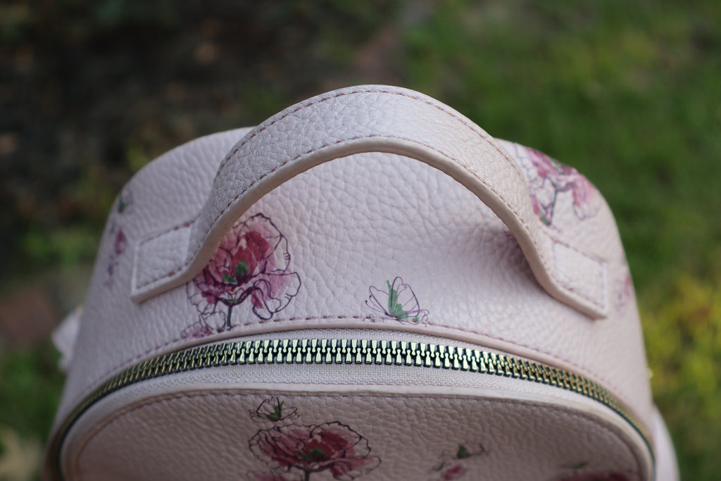 Mini Pink Floral Backpack Purse