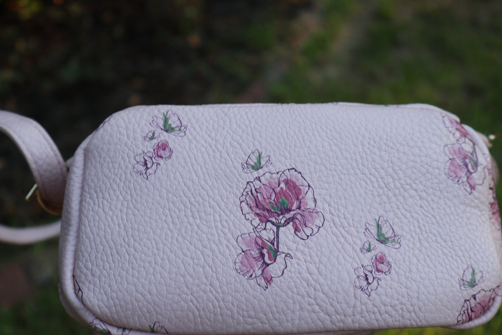 Mini Pink Floral Backpack Purse