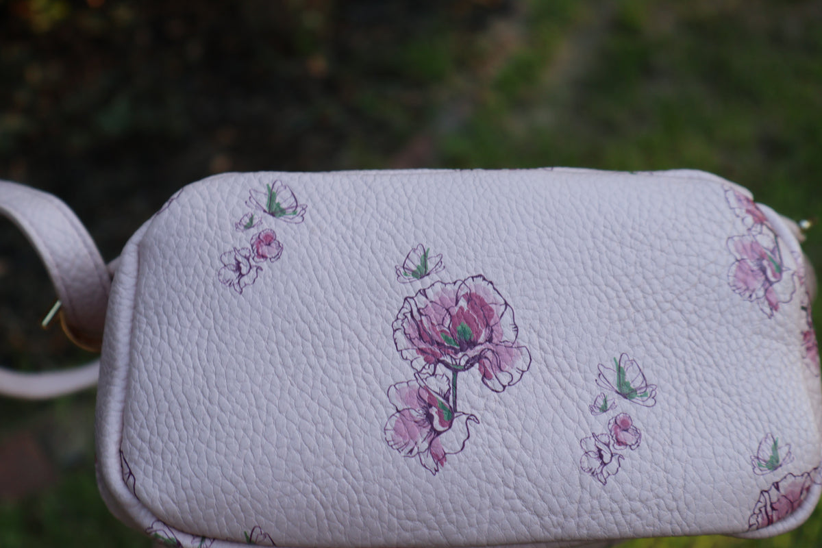 Mini Pink Floral Backpack Purse