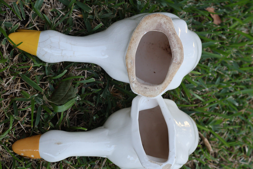 Vintage Ceramic Geese – Male & Female Pair