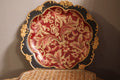 Florentine-Style Red & Gold Decorative Plate
